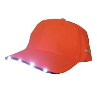Headlamp Lighted 5 LED Fishing/ Hunting/Camping Hat (Blaze Orange)