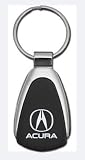Acura Chrome/Black Tear Drop Keychain