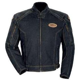 TOURMASTER CORTECH DSX DENIM MOTORCYCLE JACKET BLACK SIZE:4XL
