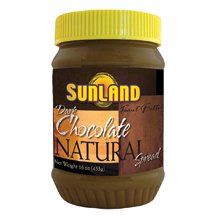Sunland Natural Peanut Butter, Creamy Cholate Spread (No Stir), 16-Ounce PET Jars ( Value Bulk Multi-pack)