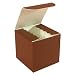 50 2" X 2" X 2" Glossy Chocolate Brown Favor Boxes Wedding Gift