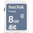 SanDisk 8 GB Class 2 SDHC Flash Memory Card SDSDB-8192 (Bulk Packaging)