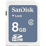 SanDisk 8 GB Class 2 SDHC Flash Memory Card SDSDB-8192 (Bulk Packaging)