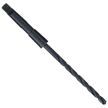 Precision Twist 209 High Speed Steel Taper Shank Drill Bit, Black Oxide Finish, Morse Taper Shank, Spiral Flute, 118 Degree Point Angle