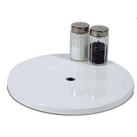 TV Swivel - 9 Turntable (White) (9 Diameter x .5 H) by Romanoff Products, Inc.