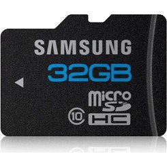 Samsung 32 GB microSDHC Flash Memory Card, Brushed Metal - MB-MSBGA/US