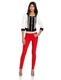 XOXO Juniors Embellished Cropped Sleeve Jacket, White, Large