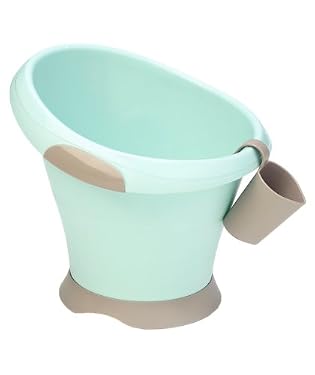 Mebby Cocoon Portable Baby Bath - Ice Blue and Warm Grey