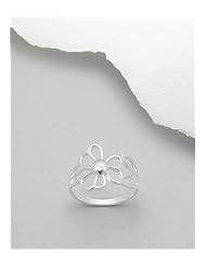 Flower Ring In 92.5 Sterling Silver