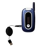 Retractable USB Cable for the Motorola W315 with Power Hot Sync and Charge capabilities - Gomadic Brand w/ TipExchange Technology