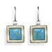 14 Karat Gold and Sterling Silver Turquoise Earrings