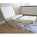 Barcelona Chair & Ottoman Set, Ivory. 100% Italian Leather. 45-day Money-back Guarantee.