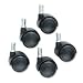 TaskMaster Economy Workbench Chair Hard Floor Casters, Black, Five per Set Image