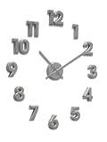 Acctim Numbers Wall Clock in Silver 21757