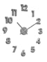 Acctim Numbers Wall Clock in Silver 21757