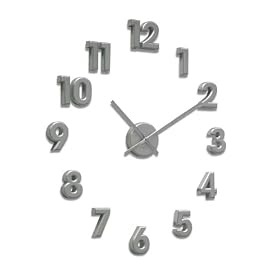 Acctim Numbers Wall Clock in Silver 21757