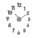 Acctim Numbers Wall Clock in Silver 21757