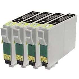 Epson Compatible T0711. 4 x T0711 High Yield (19ml) Compatible Black Cartridges. T0711 Ink Cartridges for Epson Stylus D78 D92 D120 DX4000 DX4050 DX4400 DX4450 DX5000 DX5050 DX6000 DX6050 DX7000F DX7400 DX7450 DX8400 DX8450 DX9400P S20 SX100/SX105 SX200 SX205 SX400 SX405 SX600FW Office B40W BX300F BX600FW by King of Flash