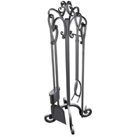 Panacea 5-Piece Scroll Top Fireplace Tool Set