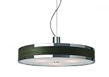 Esprit 307361 Lounge Pendelleuchte / Metall chrom / Glas weiß / Furnier Wenge / ø 44 x  150 cm / 3 x 40 W, 230 V, E14