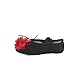 MSMAX Kid Girl's Canvas Ballet Dance Yoga Shoes with Flower, Pink
