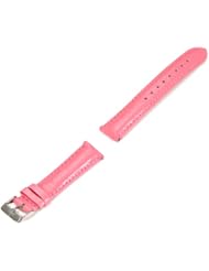 JBW JB-18MMSILV_PINK 18 -mm Genuine Pink Leather Watch Band with Silver Buckle Watch Strap