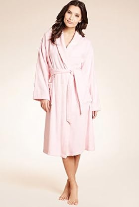 Pure Cotton Towelling Shawl Collar Dressing Gown