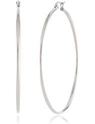Stainless Steel 50mm, Top Click Closure Hoop Earrings