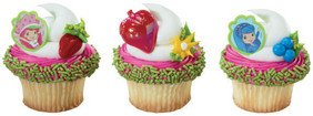 Strawberry Shortcake Cupcake Topper Rings Party Favors - 12 ct