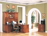 Corner Computer Desk with Hutch Set, Savannah Collection