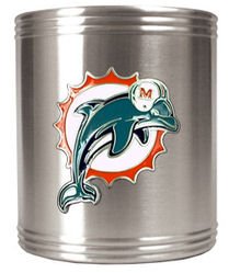 Miami Dolphins Stainless Steel Can Cooler