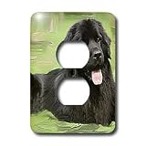 Dogs NewFoundLand - Newfoundland - Light Switch Covers - 2 plug outlet cover
