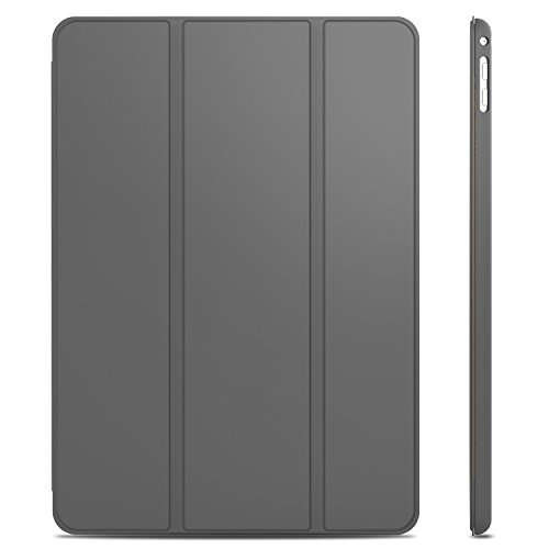 iPad Air 2 Case, JETech iPad Air 2 Slim-Fit Smart Case Cover for Apple iPad Air 2 (iPad 6) 2014 Model Ultra Slim Lightweight Stand with Smart Cover Auto Wake/Sleep (Dark Grey) - 3043