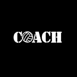 Coach Volleyball Car Window Decal Sticker White 6"
