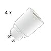 Lunartec Lampensockel-Adapter Adapter GU10 auf E27, 4er-Set