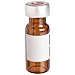 Wheaton W225225-01 Borosilicate Glass 0.3mL Crimp Top LVI Vial, with 0.002 Teflon/0.037 Red Rubber Lined 11mm Aluminum Seal, Amber/Natural (Case of 100)
