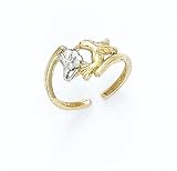 14K 2-TONE HUMMINGBIRD TOE RNG - GH24355