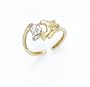14K 2-TONE HUMMINGBIRD TOE RNG - GH24355