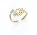 14K 2-TONE HUMMINGBIRD TOE RNG - GH24355