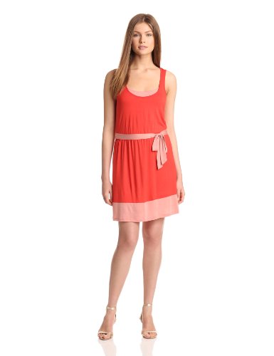 Kensie Women's Jersey Dress, Terracotta Clay Combo, Small