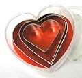 Tinplated 3-pc Heart Shaped Cookie Cutter Set