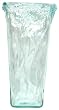 Spanish Recycled Textured Glass Large Square Vase 7"Dx12.75"H
