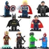 Just Model Super Heroes Minifigures Mixed - (Set of 9 with Different Minifigures) OneSize, Multicoloured