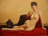 12X16 inch Naked Lady Figure Canvas Art Chinese Nude Girl