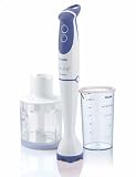 Philips - HR1363/00 - Mixeur Plongeant + Mini Hachoir - 600 W - Blanc / Lavande
