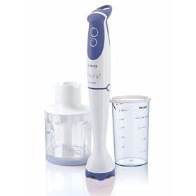 Philips - HR1363/00 - Mixeur Plongeant + Mini Hachoir - 600 W - Blanc / Lavande