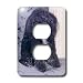 Dogs Poodle - Black and white Toy Poodle - Light Switch Covers - 2 plug outlet cover