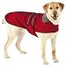 DOG JACKET - BRUSHED FLEECE REFLECTIVE SAFETY JACKET FOR DOGS - RED - SMALL
