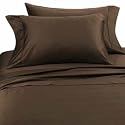 CHOCOLATE BROWN 100% Cotton 4 pc Bed Sheet Set - Available in King and Queen