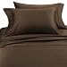 Chocolate Brown 100% Cotton 4 Pc Bed Sheet Set Queen Size